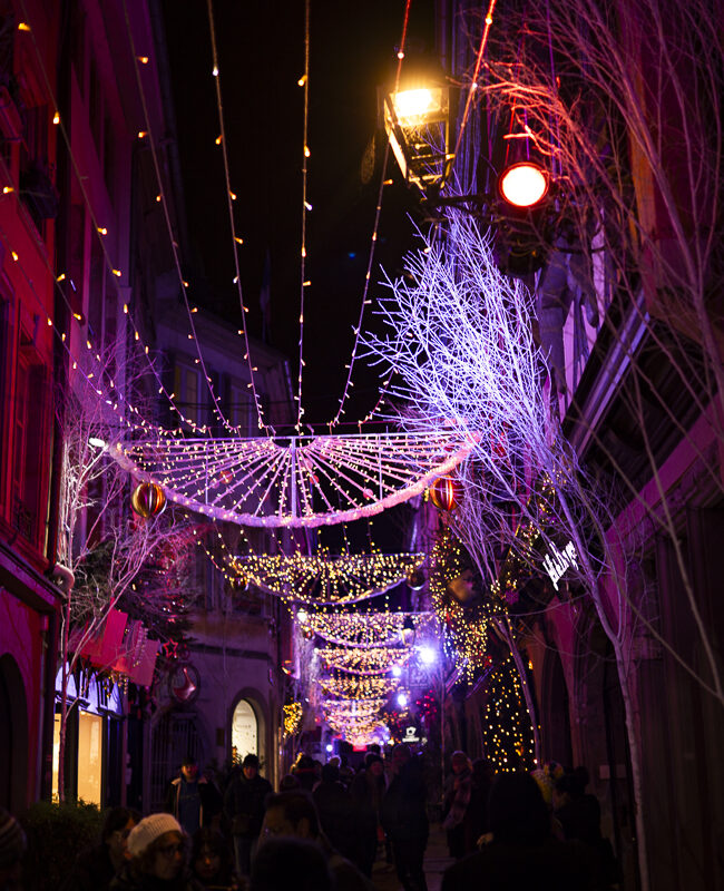Centre ville de Strasbourg lors du marché de noël en décembre